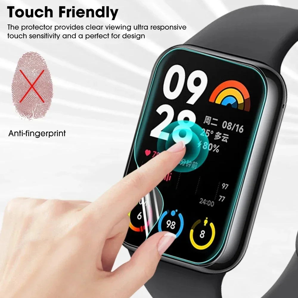 2 STKS Hydrogel Film Voor Xiaomi Mi Band 8 Pro 8Actieve Screen Protector Voor Xiaomi Mi Band 9 Pro 9Actieve Beschermende Film Niet Glas