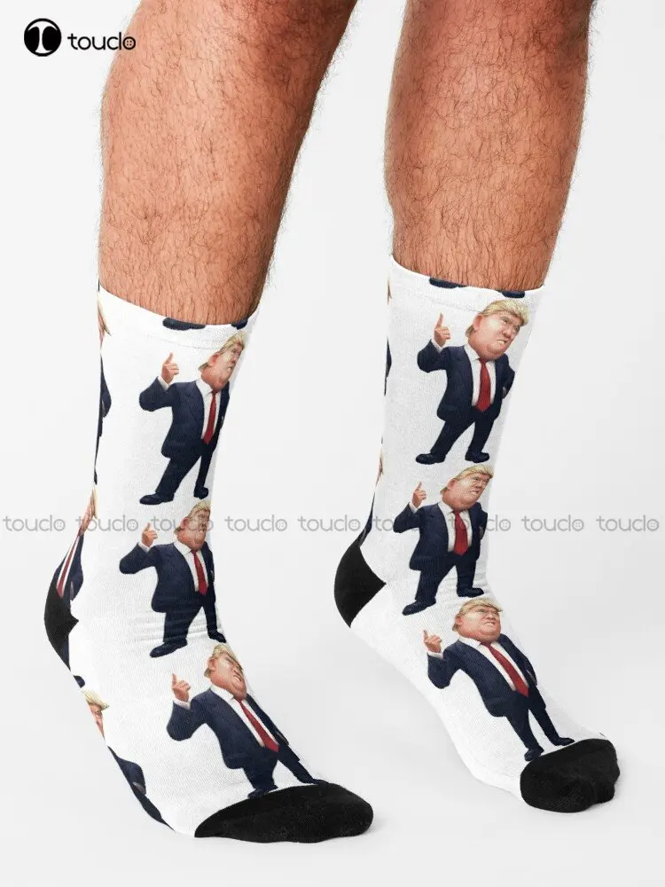 King Ultra Maga Trump Socks Black Long Socks Personalized Custom Unisex Adult Teen Youth Socks Custom Gift New Popular Casual