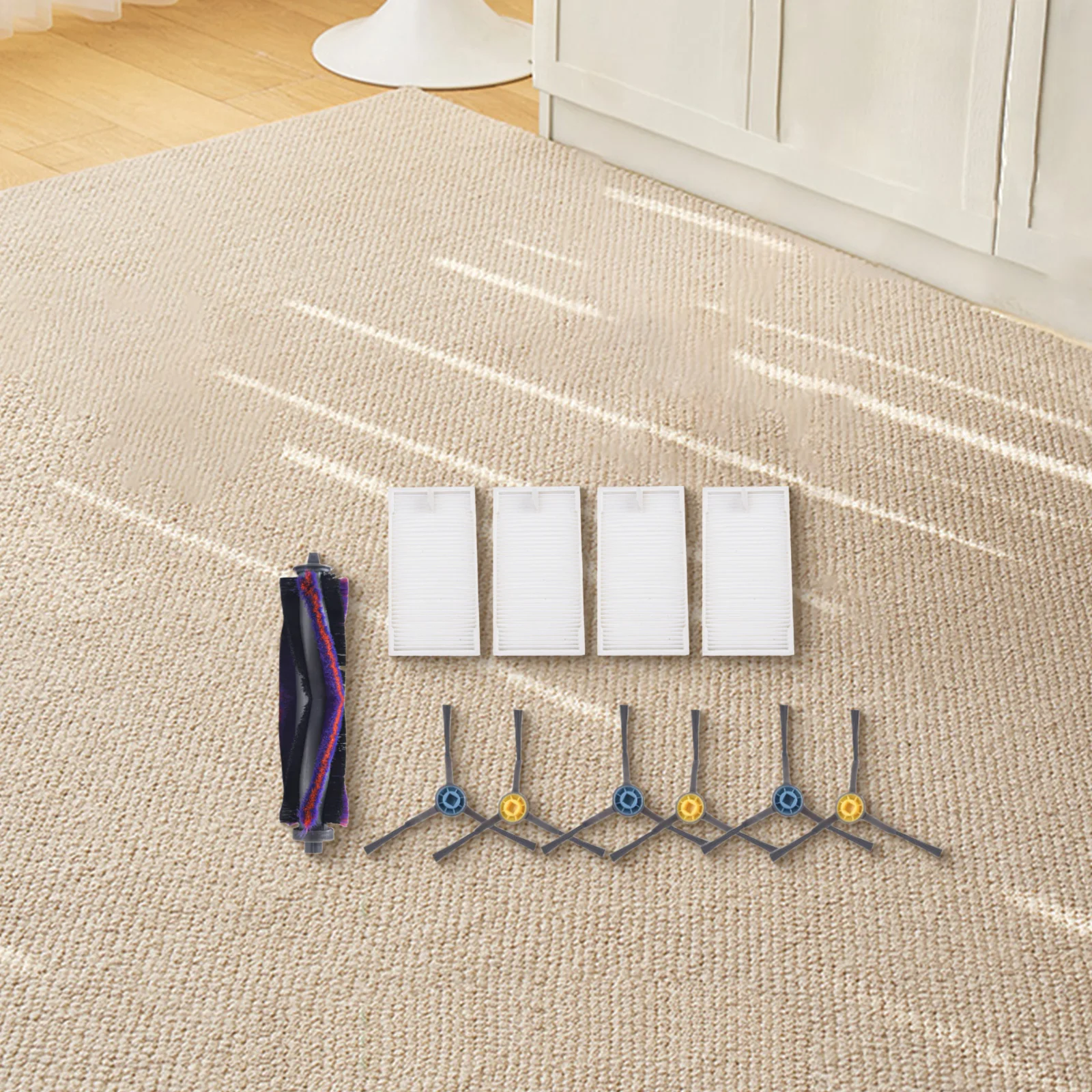 Kit de Pièces de Rechange pour Aspirateur Robot, Rouleau Principal, Brosse Latérale, Filtre pour M9, NERE10s, E10S, A8