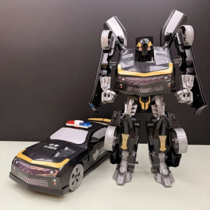 

10''/26cm Deformation Robot Toy Police Car Action Figure Plastic Model Robot Toy Anime Movie Series Children Gift Collect Models