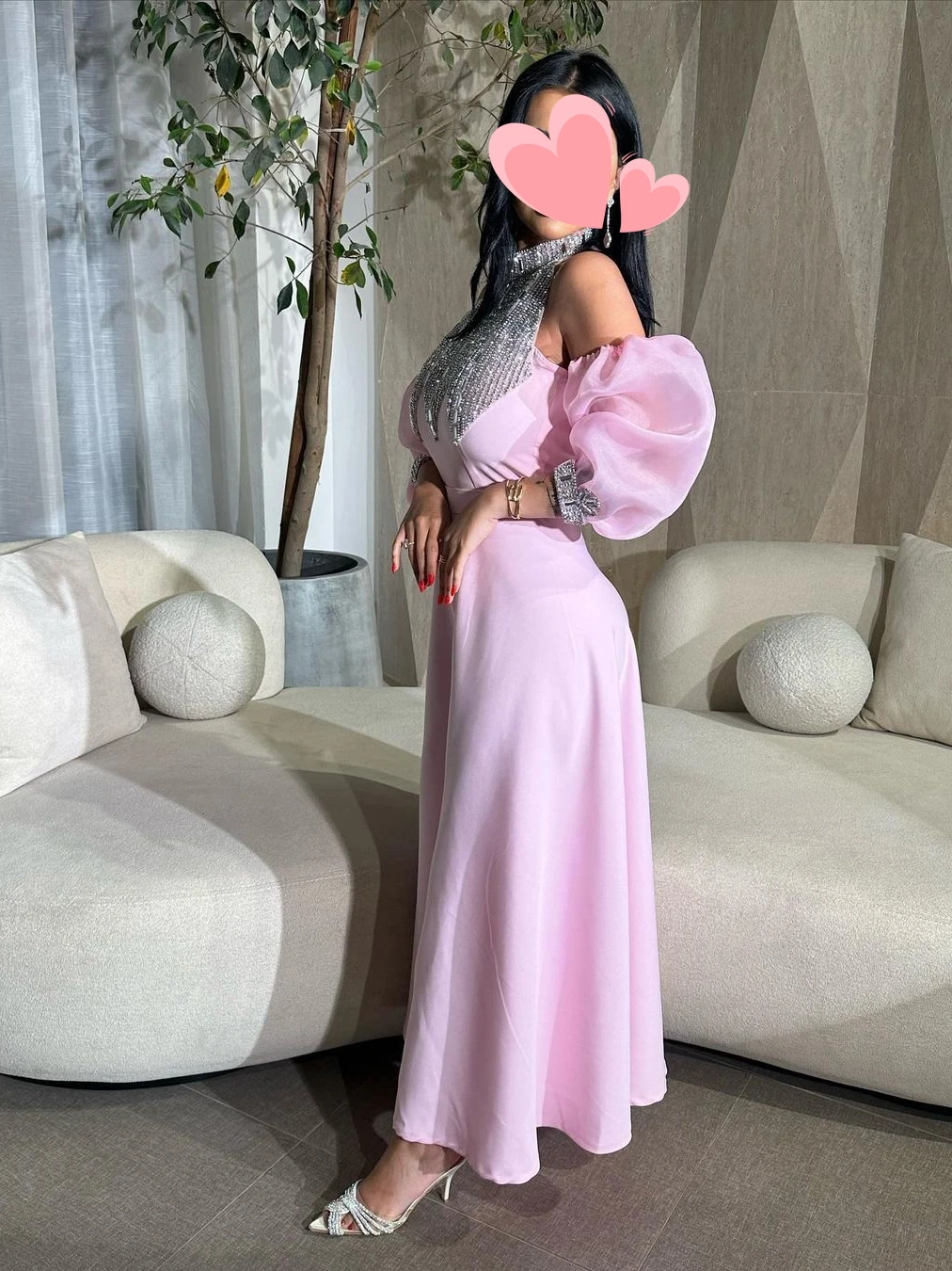 Other Shore Elegant Vintage Sweet Pink Crystal Beads Trousers Customize Formal Occasion Prom Dress Evening Party Gowns