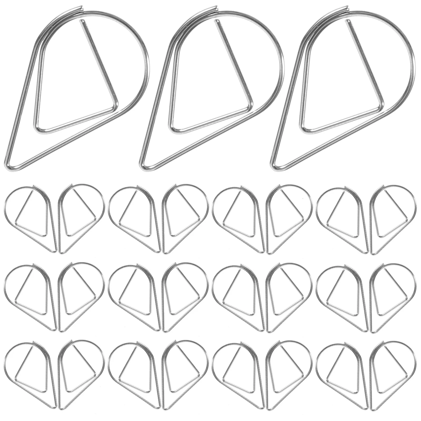 100 Pcs File Folder Paper Clip Office Work Large Clips Utility Steel Wire Supplies