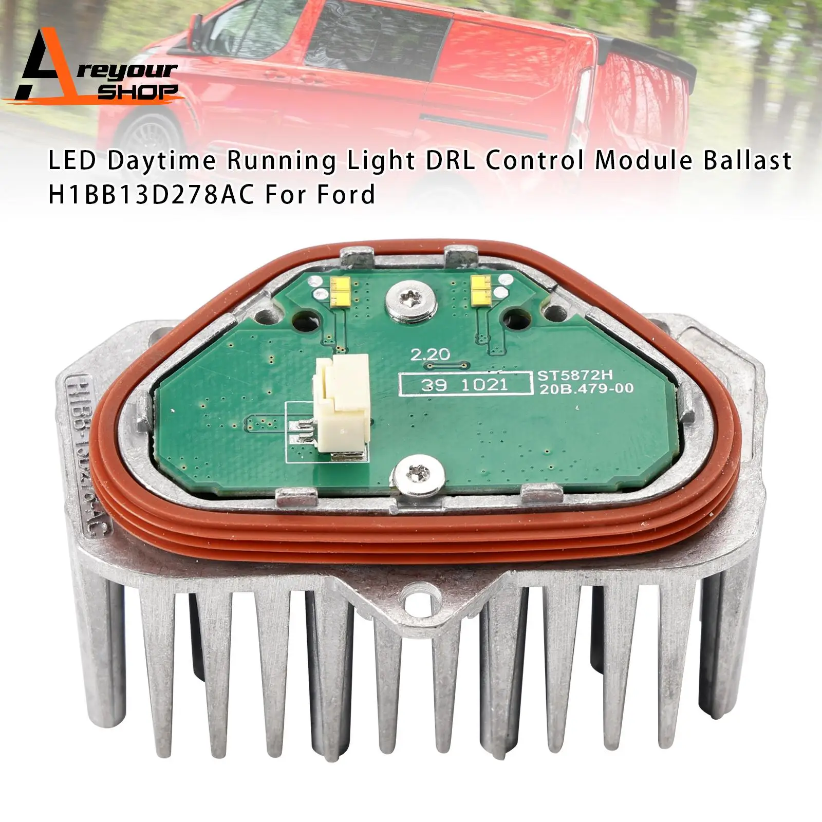 

LED Daytime Running Light DRL Control Module Ballast H1BB13D278AC for Ford