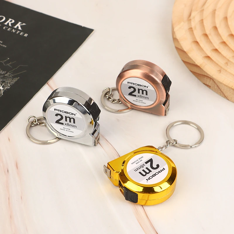 【CPI】Mini mètre à ruban portable, porte-clés, règle de 2 m, mètre à ruban en acier pour la maison