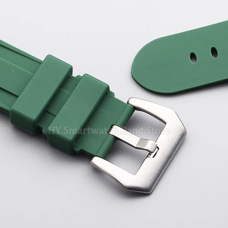 Correa de reloj Universal de silicona de 20mm, 22mm, 24mm y 26mm, pulsera de goma de camuflaje, correa de reloj deportiva de repuesto para pulsera Panerai