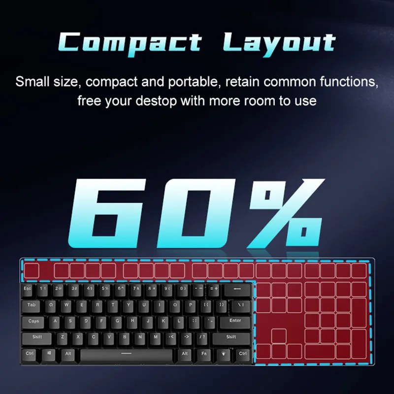 Russian mechanical keyboard RGB mixed light effect USB wired gaming keyboard comfortable desktop office laptop PC peripherals