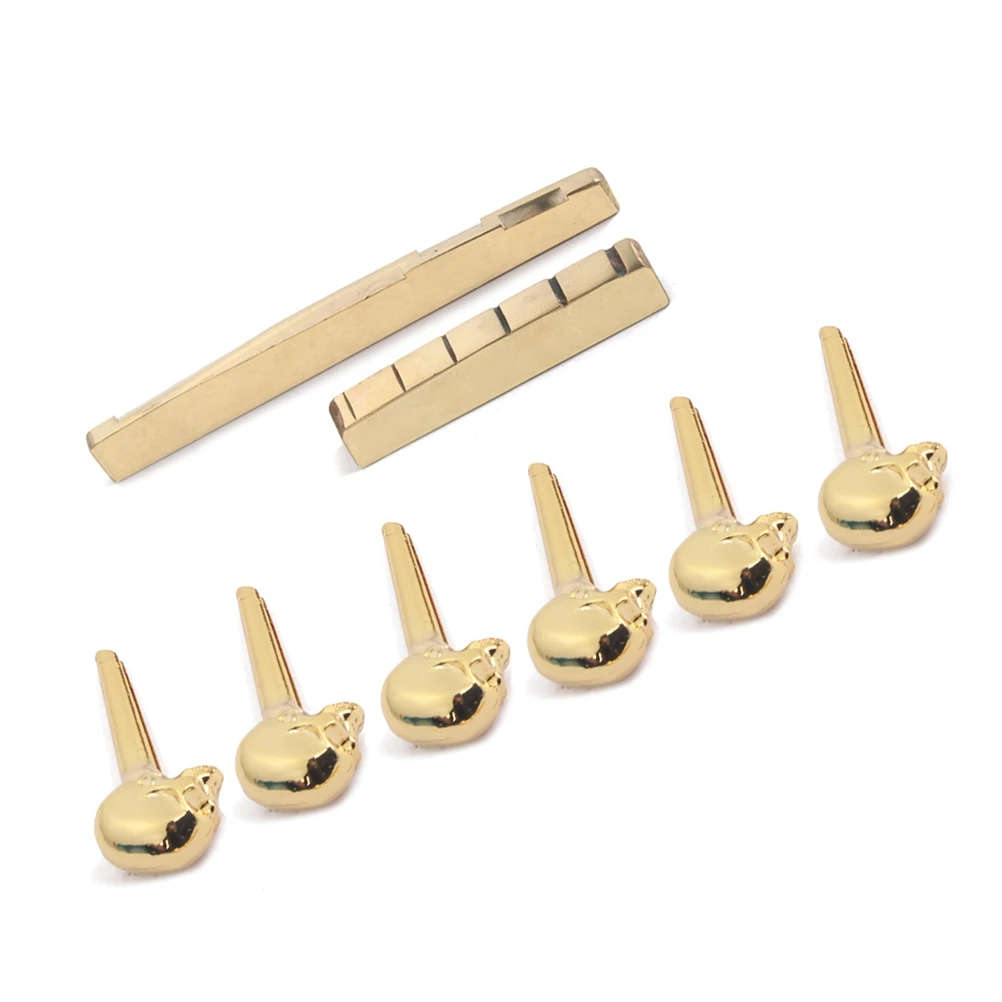 

Skull Pillow Set Guitar Nut Replacement Bridge with Brass Better Tone Parts Acoustic Golden Minimal Porosity