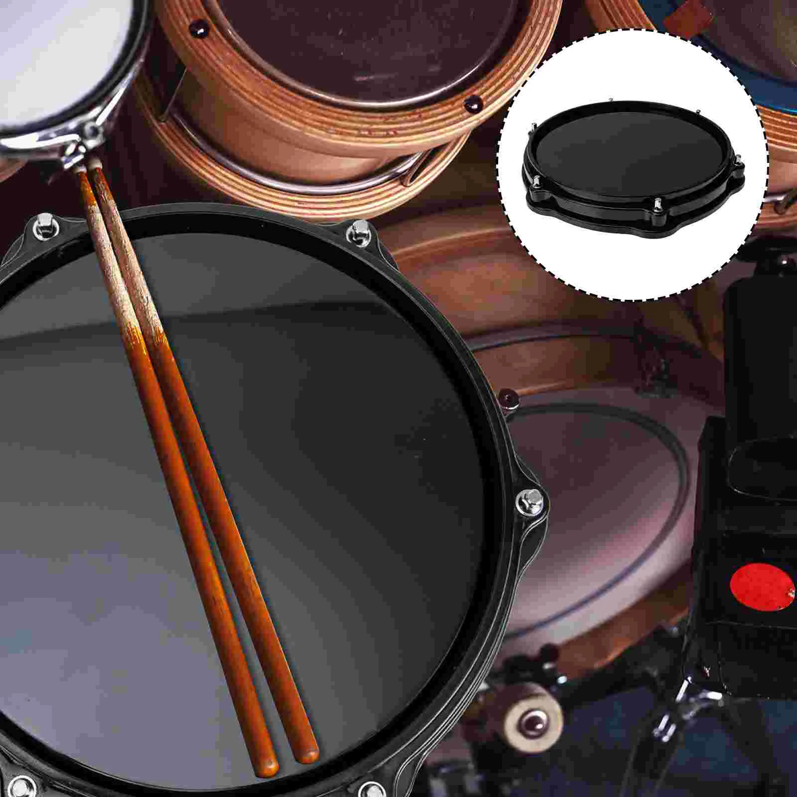 Dumb Drum Pad Accessoire pour débutants, Batteur d'entraînement, Polymères de compétences de base, Metronome, Olignome en caoutchouc