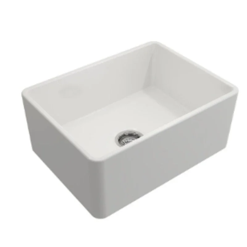 Fregadero de cocina de 24 pulgadas, fregadero de cerámica semiempotrado frontal, lavabo para verduras