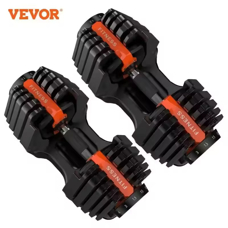 VEVOR Adjustable Dumbbell 24/40KG 52.5/90LBS Fitness Equipment Training Arm Muscles