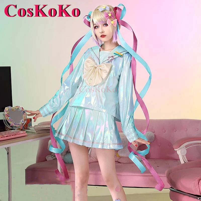 CosKoKo KAngel Cosplay Game NEEDY GIRL OVERDOSE Costume Gorgrous Elegant Uniform Dress Halloween Party Role Play Clothing S-XL