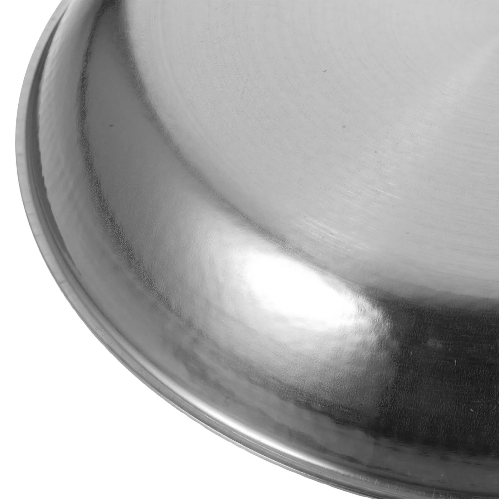 

Stainless Steel Food Dinner Round Platter Household Food-Grade Multi-Functional Hammered Design Corrosion Resistant High