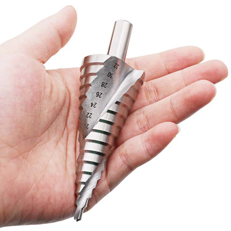 4-12 4-20 4-32 6-60mm Pagoda trapano a vite trapano strumento di carotaggio acciaio ad alta velocità HSS punta per trapano a gradino in acciaio scanalato a spirale in metallo