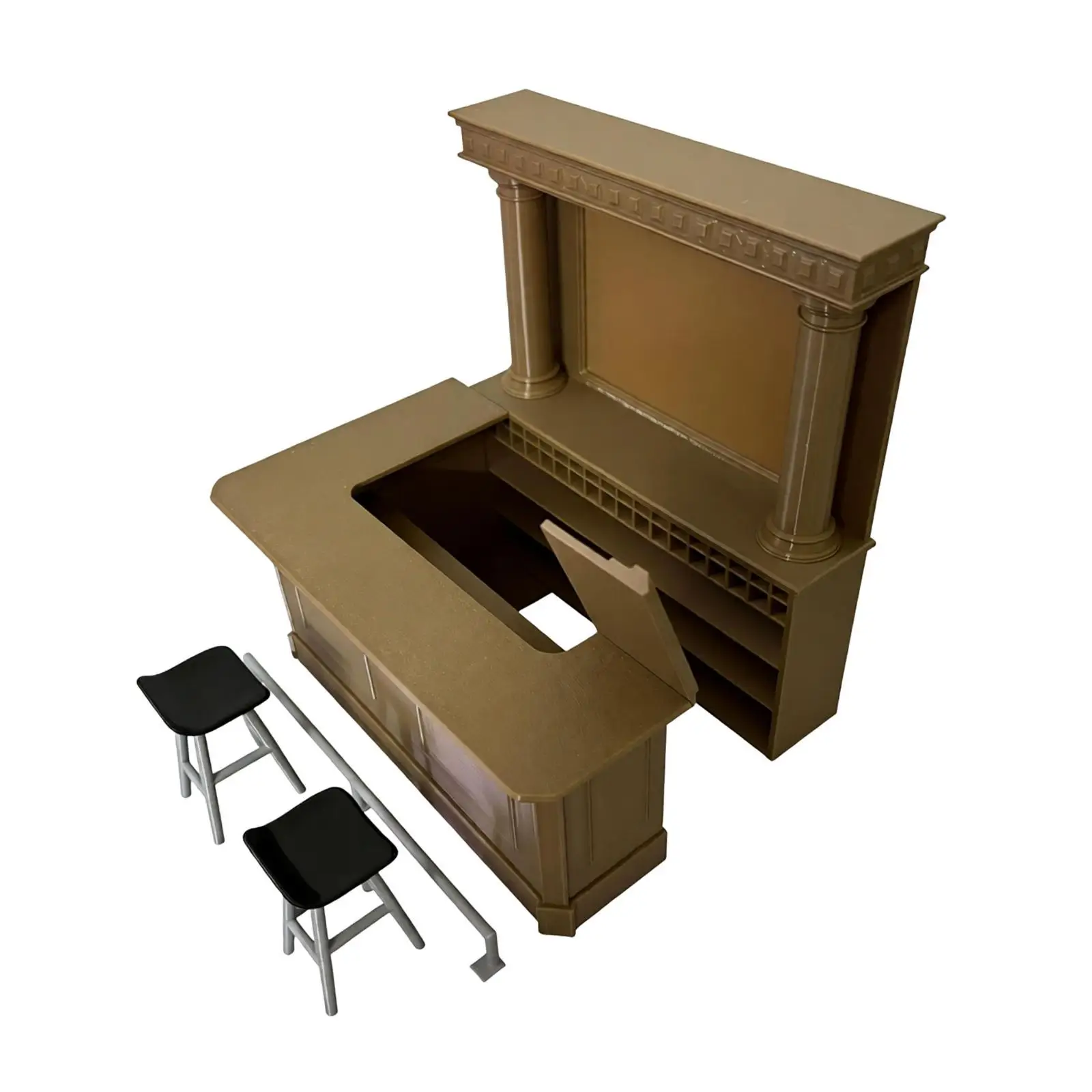 Sgabelli da bancone bar Set parti fai da te da collezione 1/12 mobili giocattolo accessori per la decorazione della casa delle bambole per bambini paesaggistici in miniatura