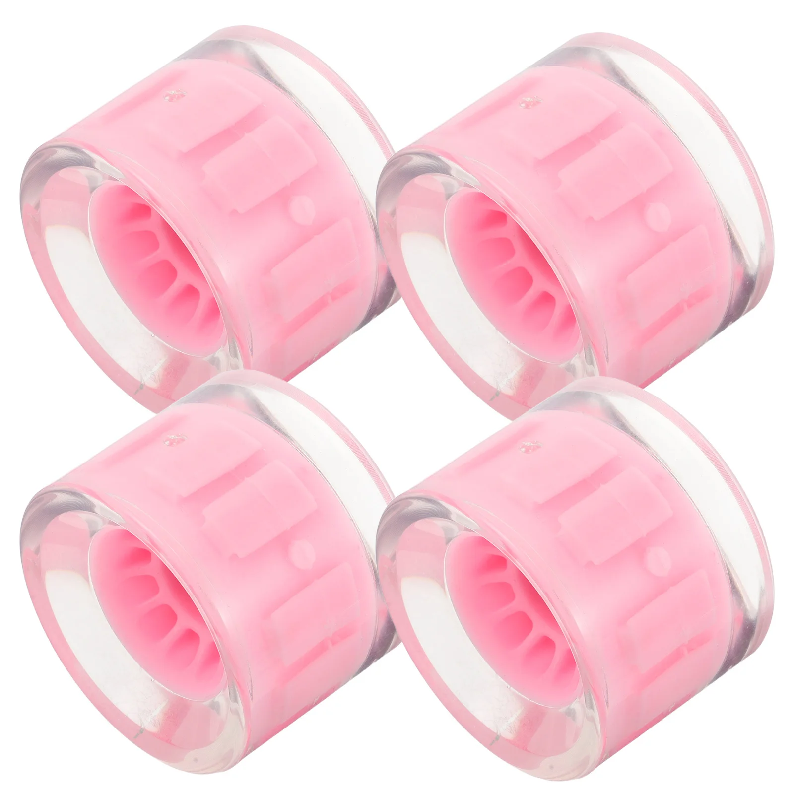 4 قطع من عجلات Longboard الوردية المضيئة من البولي يوريثان، عجلات لوح التزلج البديلة، مجموعة عجلات ركوب الشارع المستقرة والناعمة