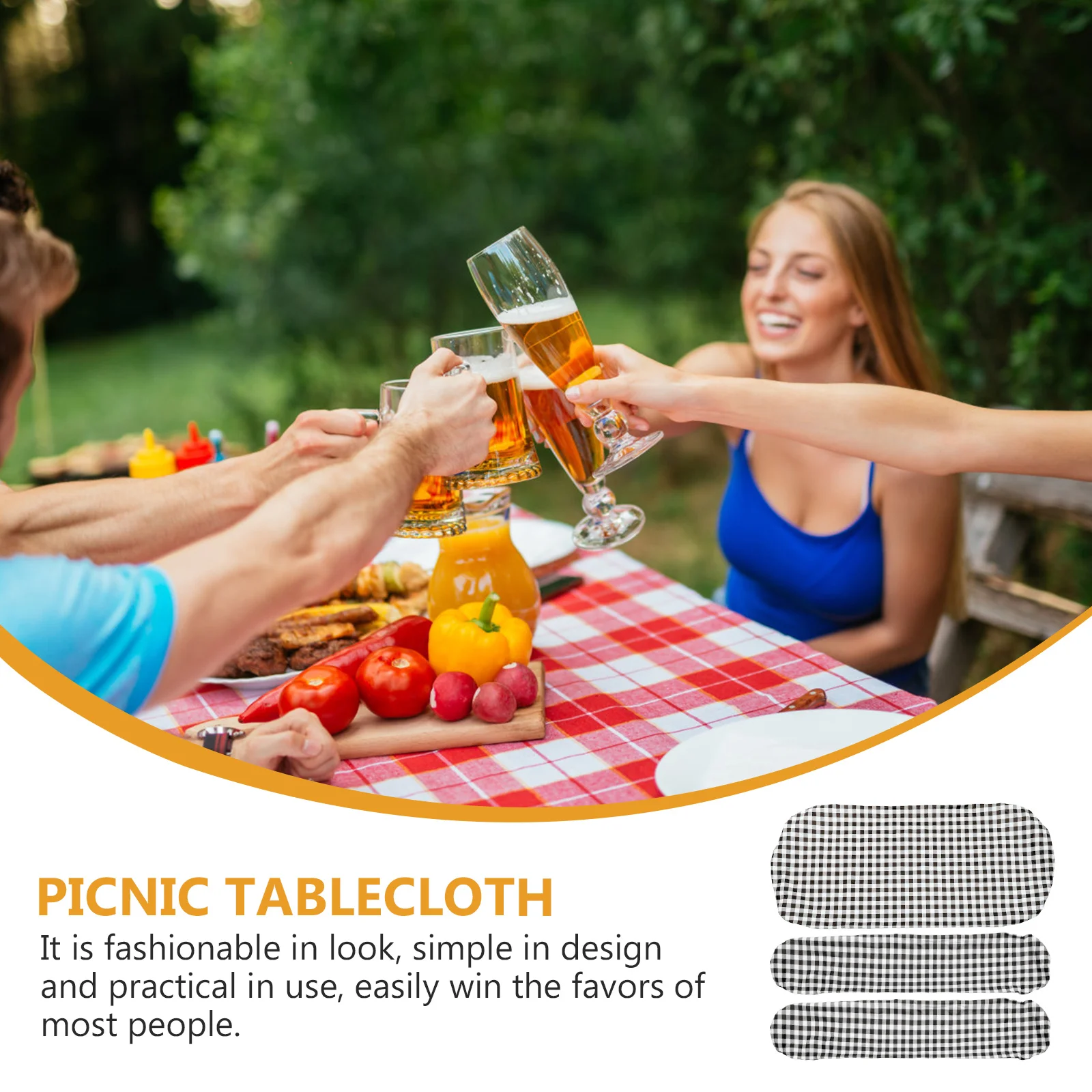 

1Set Waterproof Picnic Table Cover Bench Cover Kit Stretch Elastic Fitted Tablecloth Outdoor Camping Picnic Supplies