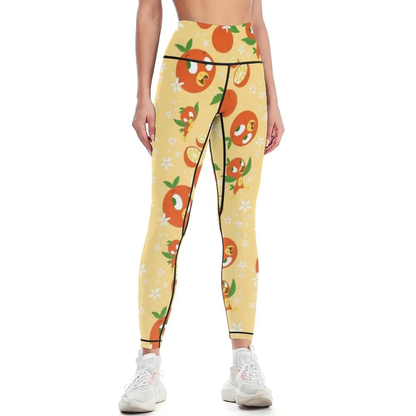 

Orange Blossom Bird (yellow) Leggings Pants sport sporty woman gym gym's sportswear Womens Leggings