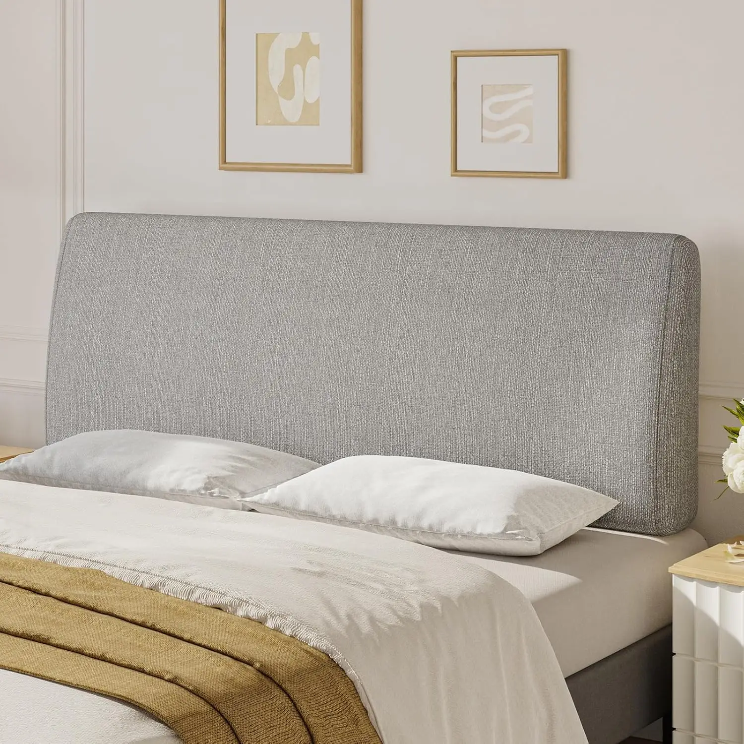 

Upholstered Modern Headboard for Queen Size Bed, Height Adjustable and Ergonomic Headboard, Easy Assemble, Sturdy and Durable, L