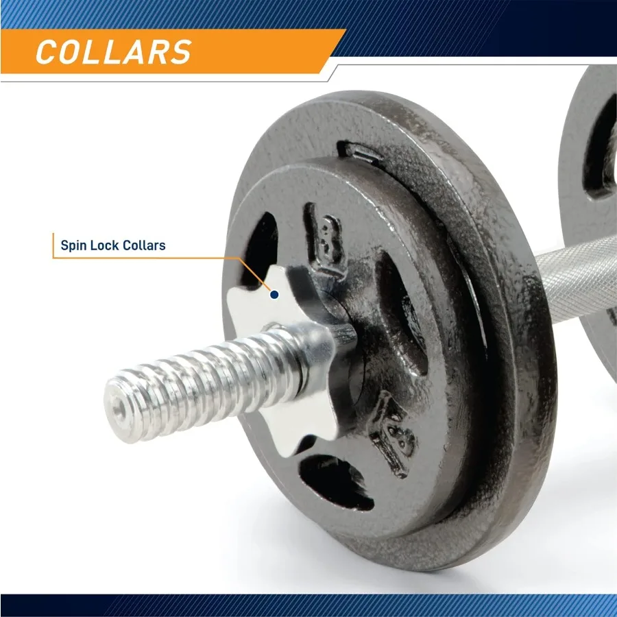 مجموعة دمبل قابلة للتعديل بوزن 40 رطلًا مع أطواق للمنزل وصالة الألعاب الرياضية وكمال الأجسام وتدريبات الوزن وتصميم مدمج لـ Effi #4