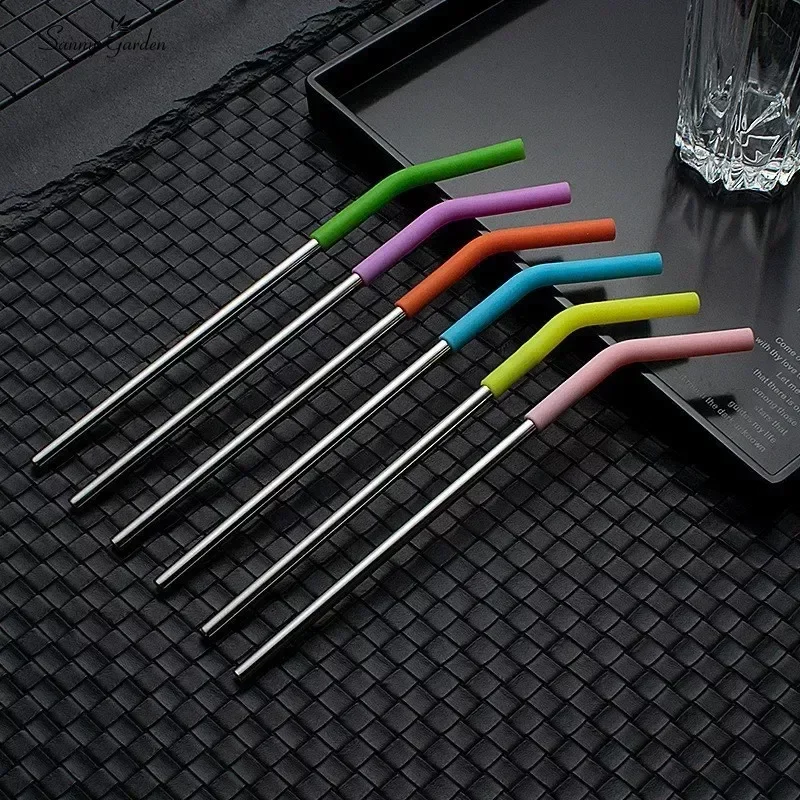 6pc Straw Tip Cover Straw Silicone Tip Straw Cap Protective Cover Anti-scratch Tongue Anti-scalding Suction Tip 6mm 8mm 12mm