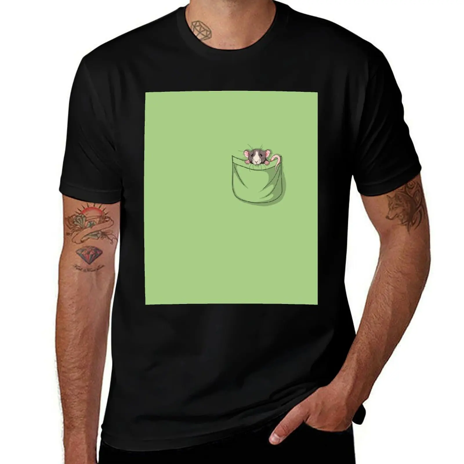 Rat In A Pocket T-Shirt Outdoor Sports Short Sleeve Top T-Shirt