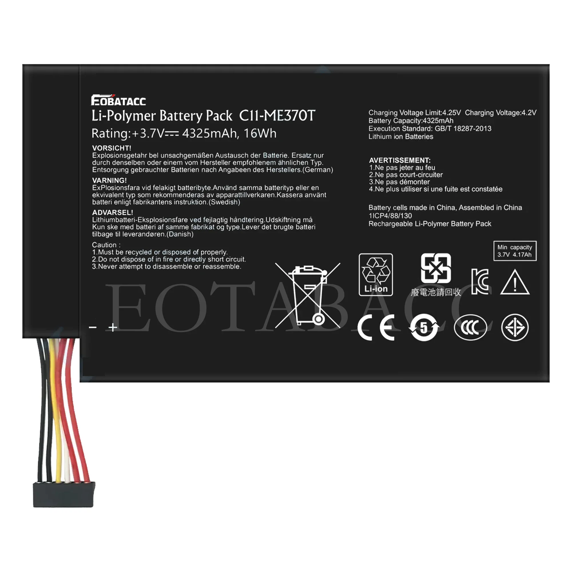 

High Quality Battery C11-ME370T / C11 ME370T for Asus Google Nexus 7 for MeMo Pad ME172V 3.75V 16WH Warranty + Track NO