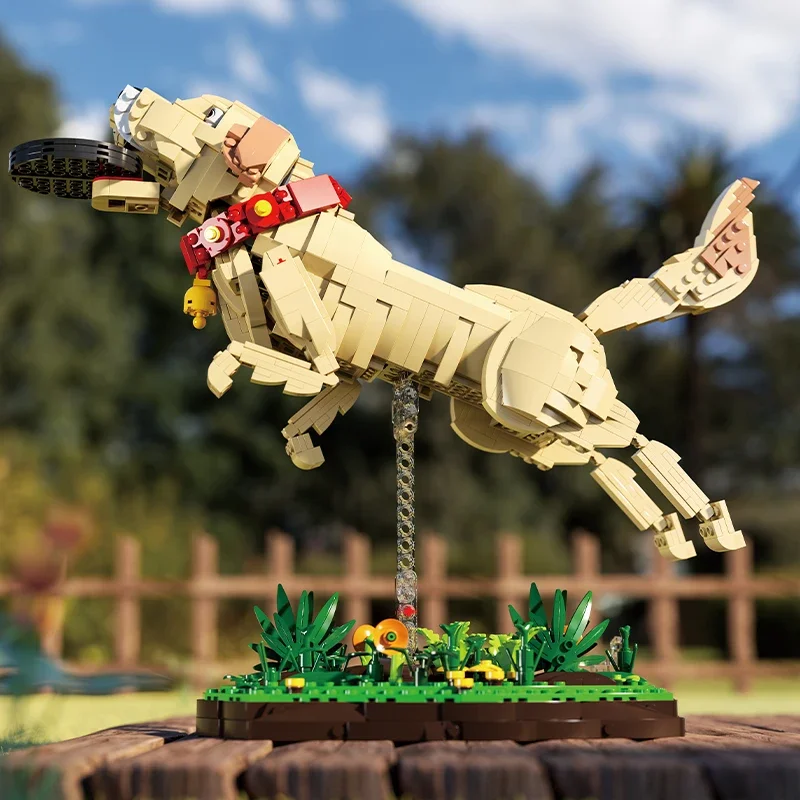 1257PCS Labrador Retriever Bouwstenen Set Creatieve Diermodel Bricks Desktop Decoratie Diy Speelgoed Voor Kinderen Vakantie Geschenken