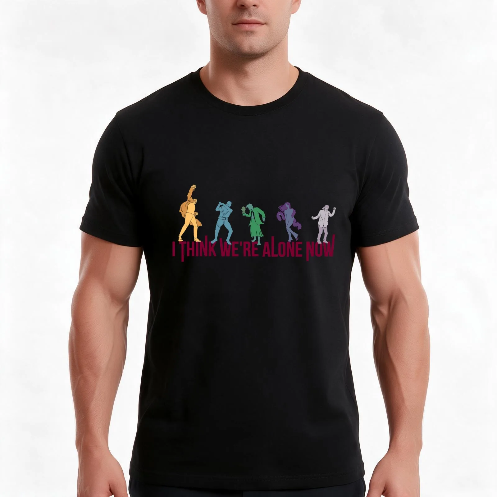 Umbrella academy - I think we're alone now T-Shirt Summer Casual Cotton Tee Oversized Streetwear Tops Vintage Graphic Print