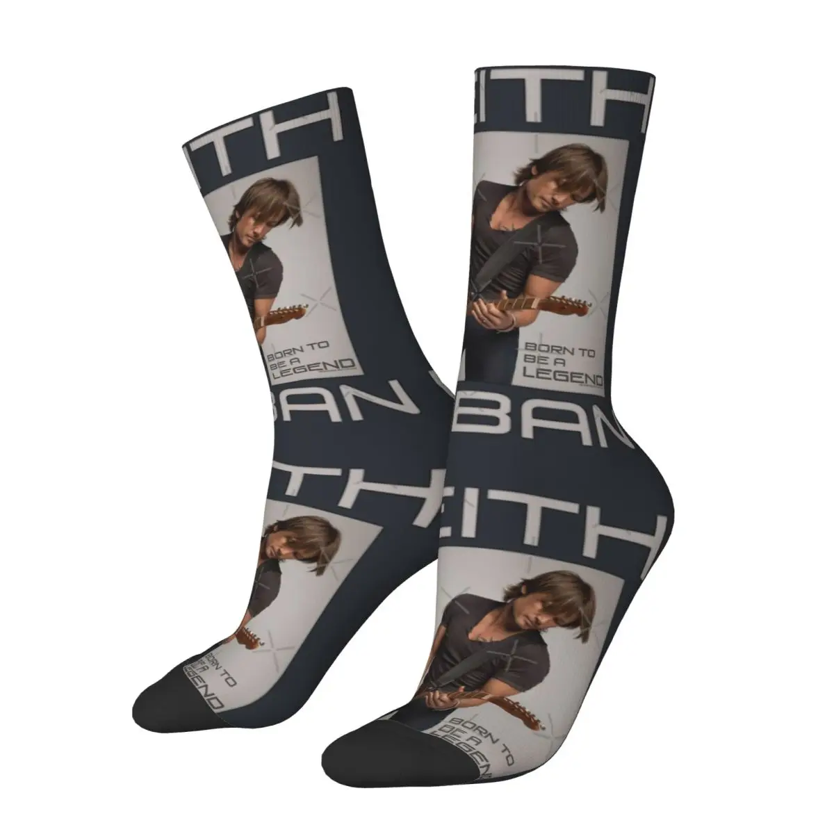 Funny KU Born To Be A Legend Men's Socks Retro k-keith urban Hip Hop Casual Crew Sock Gift Printed official-website tops fugees