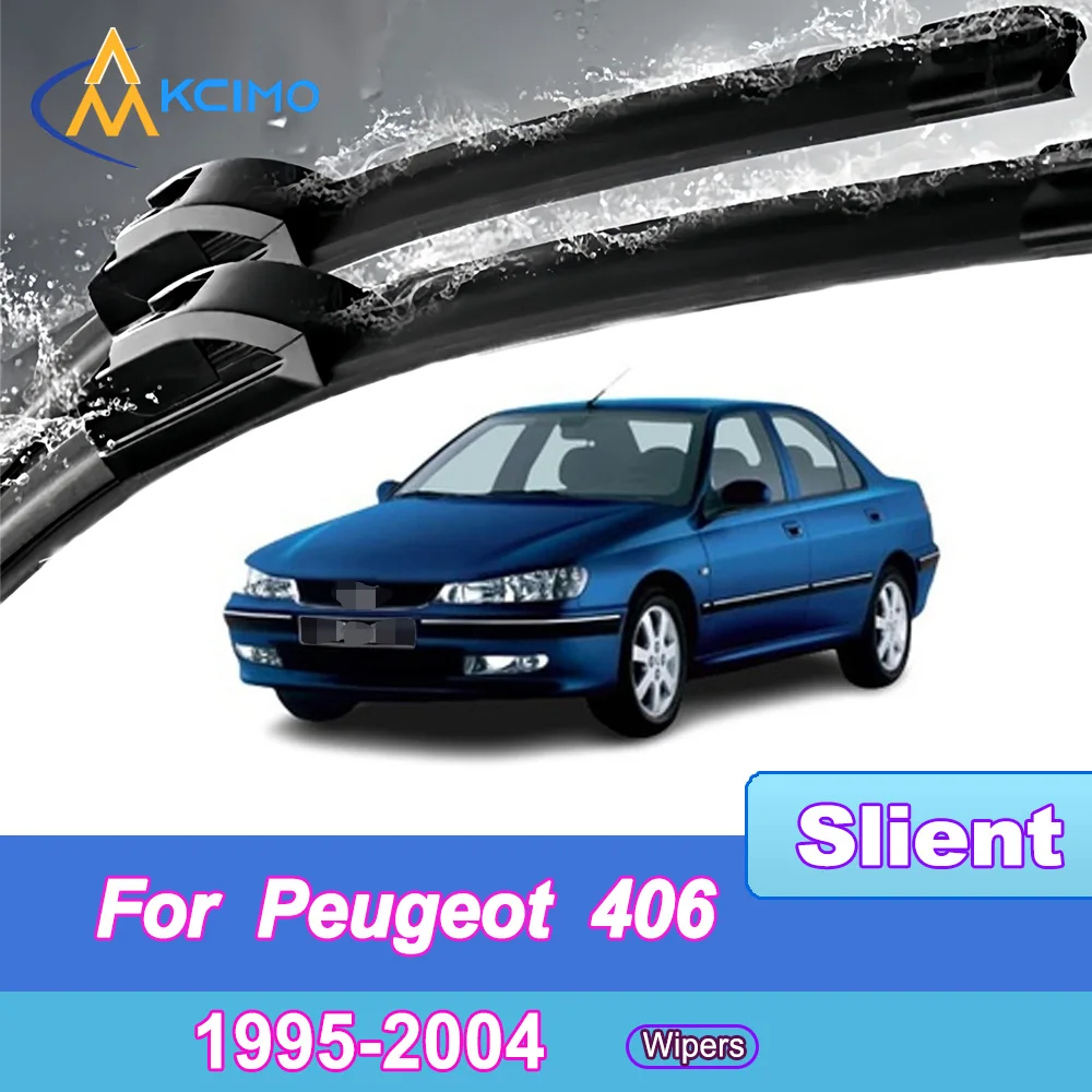 

2 Pack Silent Beam Wiper Blades For Peugeot 406 1995-2004 Noiseless All-Weather Design Windshield Rain Brush Accessories