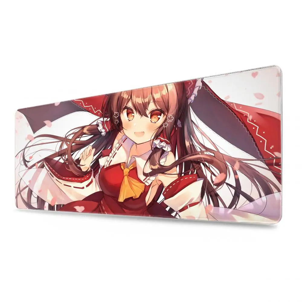 Anime Game Touhou Project Reimu Hakurei Mouse Pad Lock Edge Computer Mousepad Padmouse Gamer Laptop Keyboard Mouse Mats Carpet