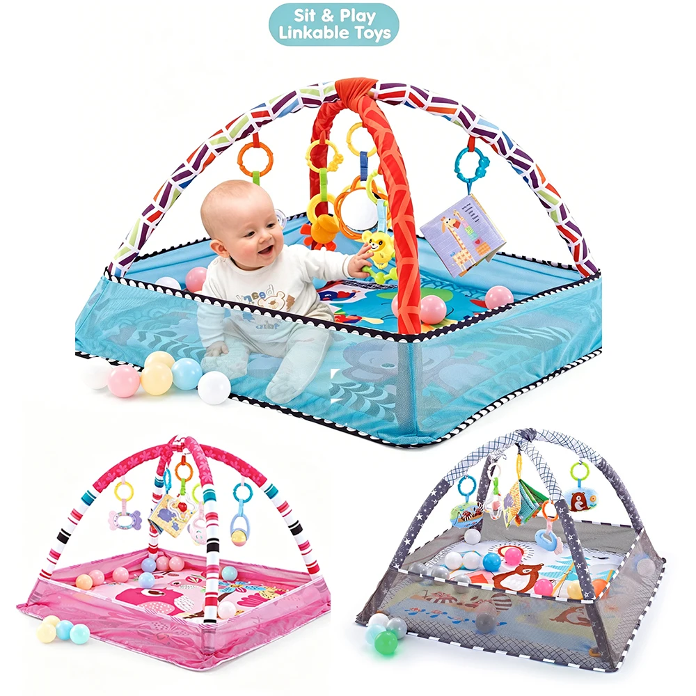 Baby Fitness Frame For Children Summer Play Mat Rack Crawling Blanket Infant Play Rug Gift Kids Activity Gym Mat Kids Toys