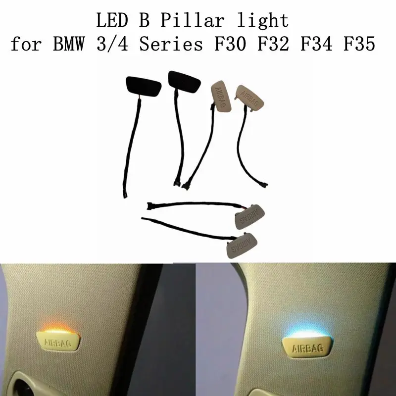 Car interior ambient LED B Pillar light airbag retrofit atmosphere lamp for BMW 3 series F30 F31 F34 F35 4 series F32 F33 F36