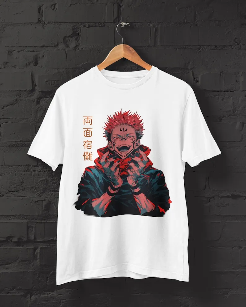 anime shirt, jujutsu kaisen shirt, itadori,  Gojo, Graphic Anime Tee