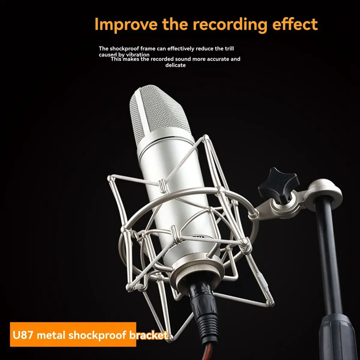 T35C U-87 Microphone Shock Mount Compatible with U-87 AI Noise Reduction Studio Recording Accessory