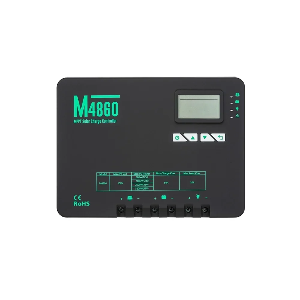 M4860 Helios 12V24V36V 48V 60A MPPT Solar Charge Controller  RV  Controller Charge Regulator Marine PV Controladores De Carga