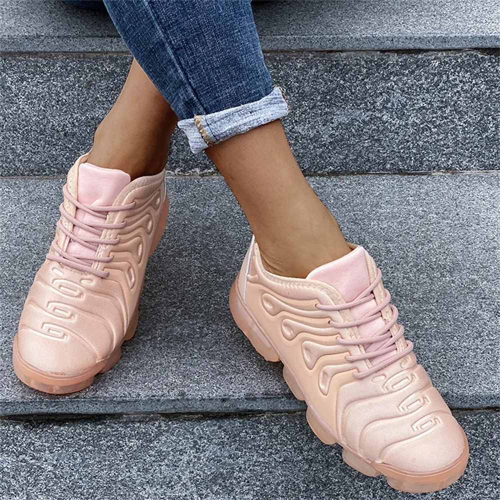 Spring Women's Sneakers 2024 New Fashion Ladies Lace Up Casual Vulcanized Shoes 35-43 Large-Sized Outdoor Running Sport Shoes