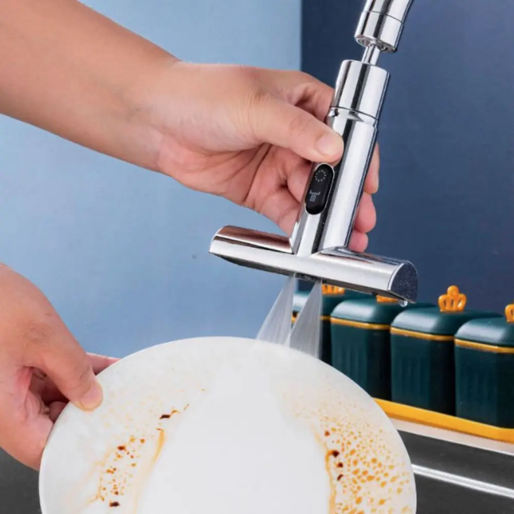 3 Modes Swivel Kitchen Filter Faucet 360-degree Rotation with Dirt-trapping Filter Waterfall Kitchen Faucet Extender Anti-splash