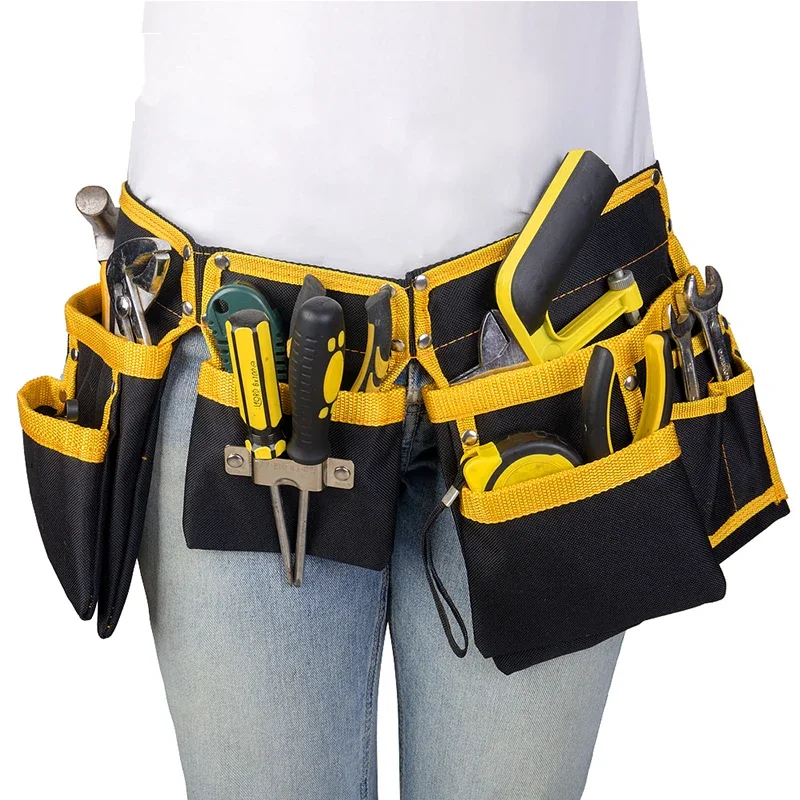 Electrician Tool Storage Bag Multi-functional Maintenance Waist Bag Pouch Belt Waterproof Oxford Cloth Carpentry Tool Storage