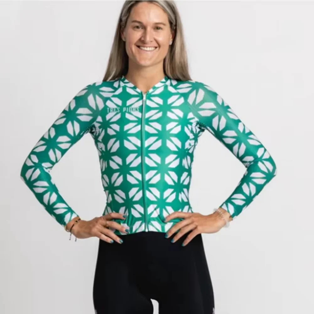 

Женская велосипедная джерси Pro Team, осенняя, дышащая, для активного отдыха, с длинным рукавом, тонкая, 2026