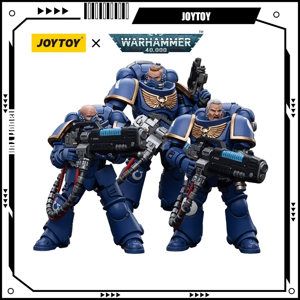 Joy Toy Warhammer 40K Ultramarines Hellblasters Action Figure Sergeant Ulaxes Brother Paxor / Torsus Joint Movable Figurine Toys