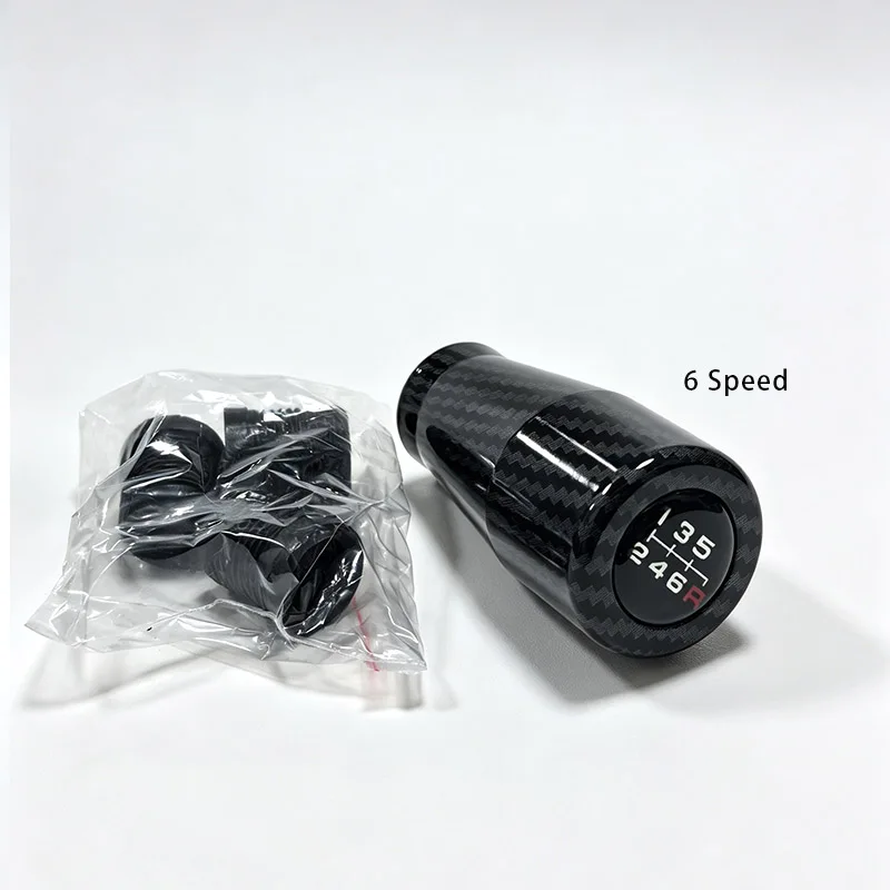 Universeller 5/6-Gang Schaltknauf aus Carbon-Schwarz für Rennwagen, Schalthebel-Kopf, Auto-Tuning-Zubehör – Detail 7