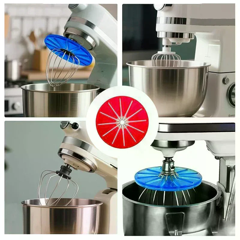 

Blender Cream Scraper Accessory, Stand Mixer Heads Scraper, Attachments Wipers For 6-Wire Whisks Anti-Splatter Baffle