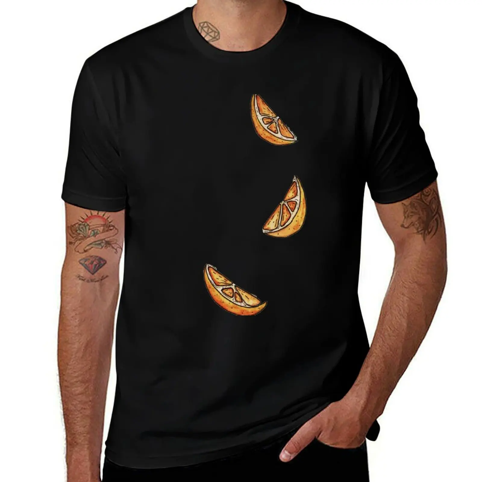 

Falling Oranges T-Shirt shirts graphic graphic tee shirt vintage clothes cotton graphic tees mens t-shirts funny
