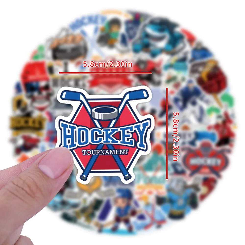 10/30/55/110PCS Sports Ice Hockey Sticker Cartoon Personality Cool Graffiti DIY Scooter Guitar Phone Case Sticker Kids Toy - Image 4