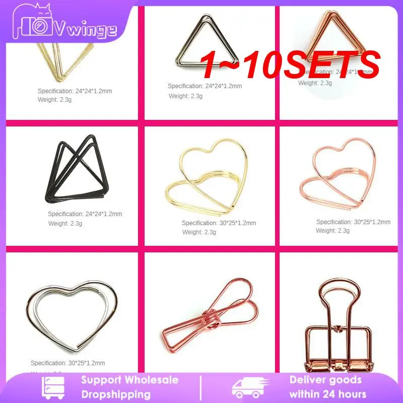 1~10SETS Creative Seating Labels Placecard Clips Double Heart Shape Party Accessories Universal Metal Memo Holder