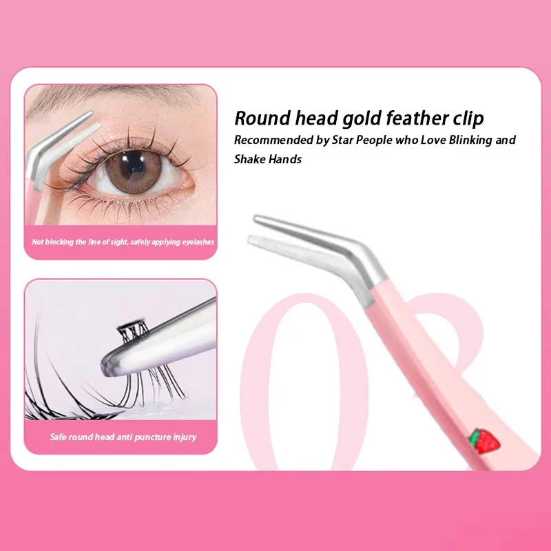 False Eyelash Tweezer Stainless Steel Needle Curved Strip Antistatic 3D Eyelash 7 Type Of Eyelash Extension Tweezer Makeup Tools