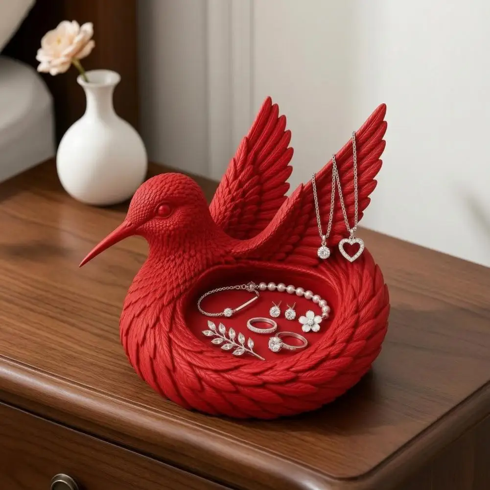 Hummingbird Jewelry Dish 3d Printed Hummingbird Jewelry Tray Decorative Trinket Dish Rings Earrings Necklaces for Table
