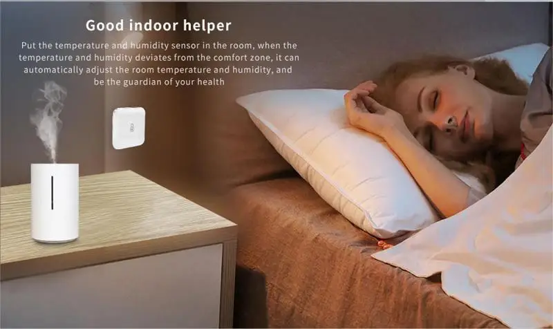 3.0 Wireless Temperature Humidity Sensor Smart Home Thermometer Detector App Control Works With ZB Bridge