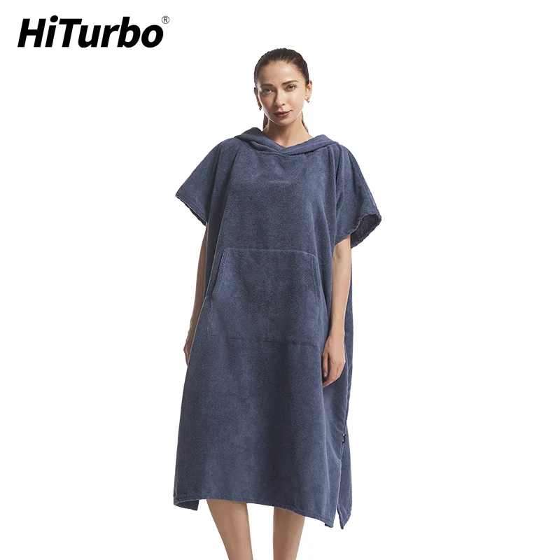 HiTurbo Microfiber Quick-dry Poncho Water absorbing, fast drying, soft and skin friendly beach swimming furniture cloak